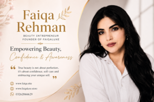 Faiqa Rehman featured image for beauty and skincare blog